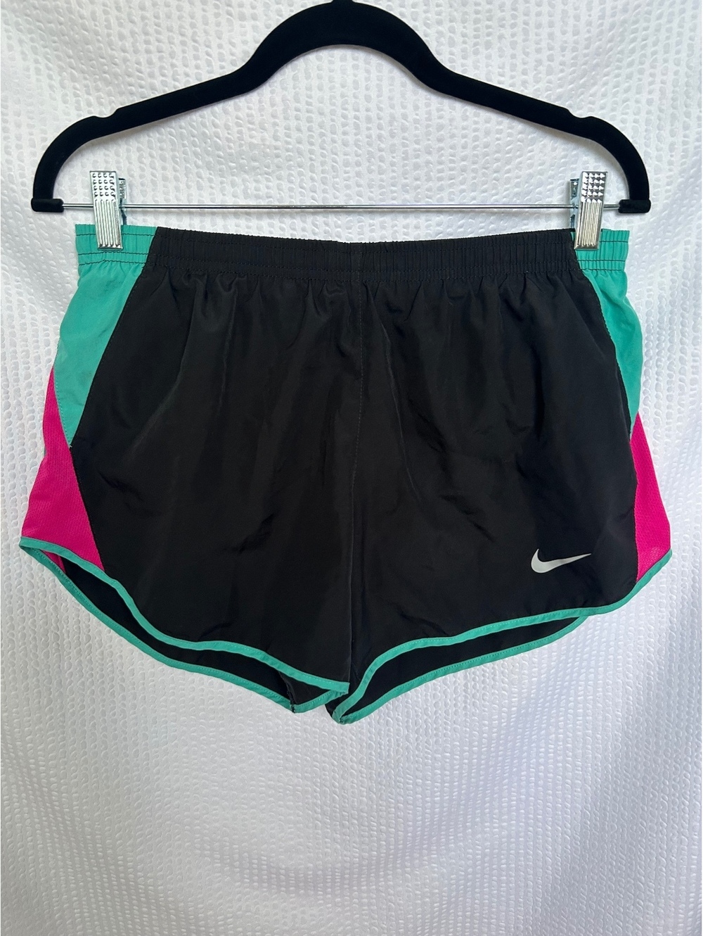 Nike Dri-FIT Black Teal/Pink Tempo Running Shorts Size M